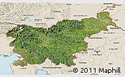Satellite 3D Map of Slovenia, shaded relief outside