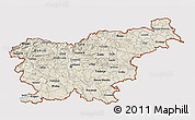 Shaded Relief 3D Map of Slovenia, cropped outside