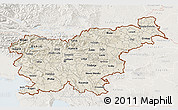 Shaded Relief 3D Map of Slovenia, lighten