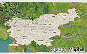 Shaded Relief 3D Map of Slovenia, satellite outside