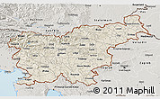 Shaded Relief 3D Map of Slovenia, semi-desaturated, land only