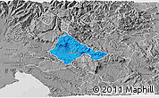 Political 3D Map of Ajdovscina, desaturated