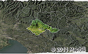 Satellite 3D Map of Ajdovscina, darken, semi-desaturated