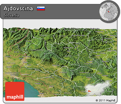 Satellite 3D Map of Ajdovscina