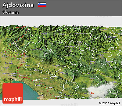 Satellite 3D Map of Ajdovscina