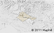 Shaded Relief 3D Map of Ajdovscina, lighten, desaturated