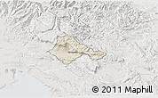 Shaded Relief 3D Map of Ajdovscina, lighten, semi-desaturated