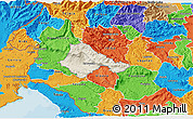 Shaded Relief 3D Map of Ajdovscina, political outside