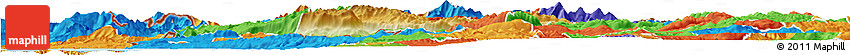 Physical Horizon Map of Ajdovscina, political outside