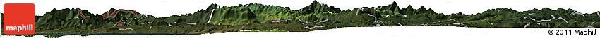 Satellite Horizon Map of Ajdovscina, darken