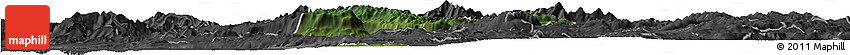 Satellite Horizon Map of Ajdovscina, darken, desaturated