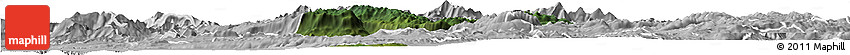 Satellite Horizon Map of Ajdovscina, lighten, desaturated