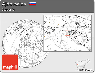 Blank Location Map of Ajdovscina