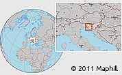 Gray Location Map of Ajdovscina, highlighted country