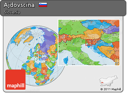 Political Location Map of Ajdovscina
