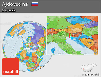 Political Location Map of Ajdovscina