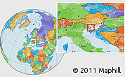 Political Location Map of Ajdovscina, highlighted country