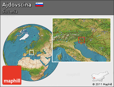 Satellite Location Map of Ajdovscina