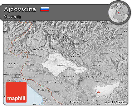 Gray Map of Ajdovscina