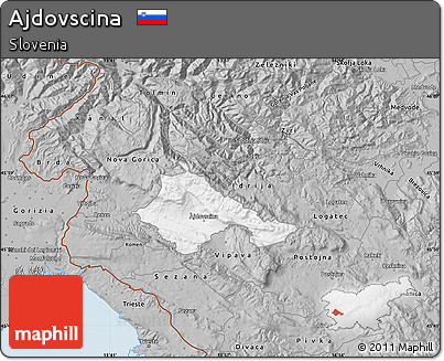 Gray Map of Ajdovscina