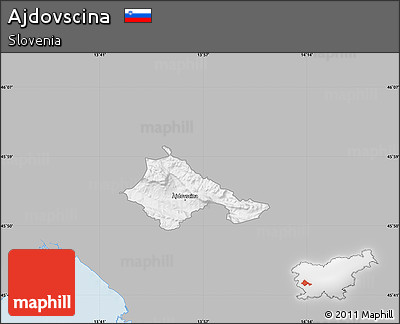 Gray Map of Ajdovscina, single color outside