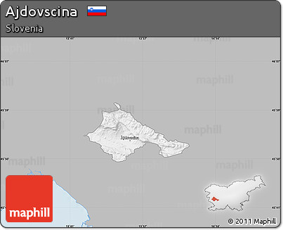 Gray Map of Ajdovscina, single color outside