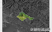 Satellite Map of Ajdovscina, darken, desaturated