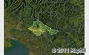 Satellite Map of Ajdovscina, darken