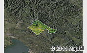 Satellite Map of Ajdovscina, darken, semi-desaturated