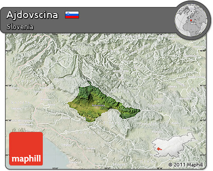 Satellite Map of Ajdovscina, lighten
