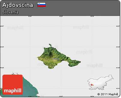 Satellite Map of Ajdovscina, single color outside
