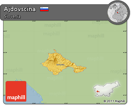Savanna Style Map of Ajdovscina, single color outside