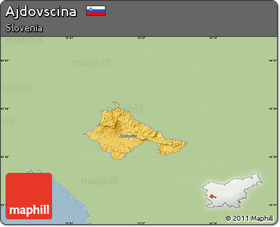 Savanna Style Map of Ajdovscina, single color outside