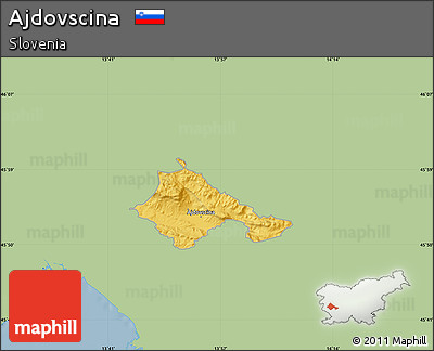 Savanna Style Map of Ajdovscina, single color outside
