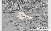 Shaded Relief Map of Ajdovscina, darken, desaturated