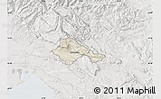 Shaded Relief Map of Ajdovscina, lighten, semi-desaturated