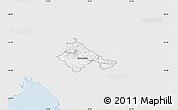 Silver Style Map of Ajdovscina, single color outside