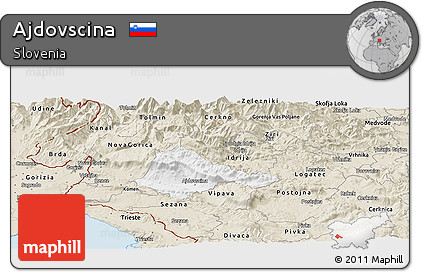 Classic Style Panoramic Map of Ajdovscina
