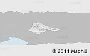 Gray Panoramic Map of Ajdovscina, single color outside