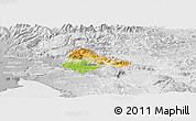 Physical Panoramic Map of Ajdovscina, lighten, desaturated