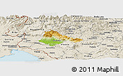 Physical Panoramic Map of Ajdovscina, shaded relief outside