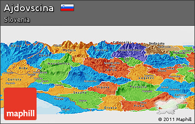Political Panoramic Map of Ajdovscina
