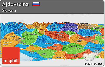 Political Panoramic Map of Ajdovscina