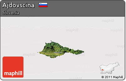 Satellite Panoramic Map of Ajdovscina, cropped outside