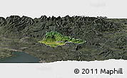 Satellite Panoramic Map of Ajdovscina, darken, semi-desaturated