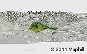 Satellite Panoramic Map of Ajdovscina, lighten, semi-desaturated