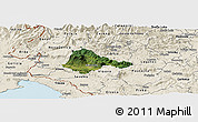 Satellite Panoramic Map of Ajdovscina, shaded relief outside