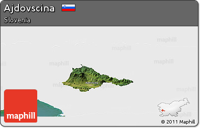Satellite Panoramic Map of Ajdovscina, single color outside