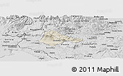 Shaded Relief Panoramic Map of Ajdovscina, desaturated