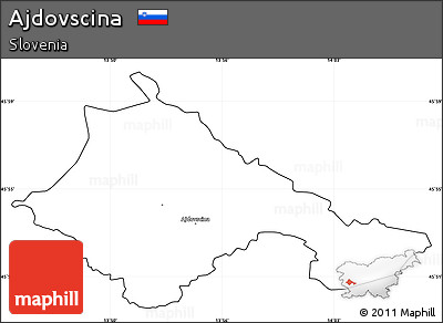 Blank Simple Map of Ajdovscina, cropped outside